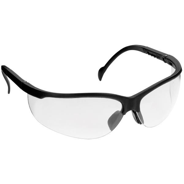 Lunette noire Martcare M9800 Panoview verre incolore traité anti-rayure